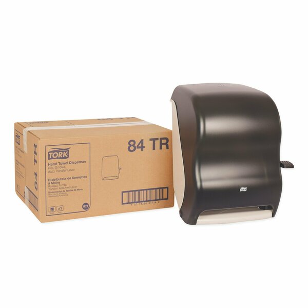 Tork Tork Paper Hand Towel Roll Dispenser Smoke H21, Push-Down Handle and High-Capacity, 84TR 84TR